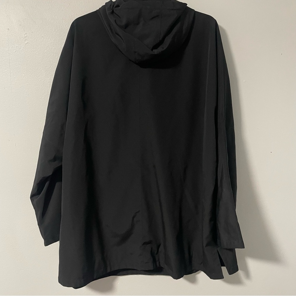 Field Gear Black Hooded 1/4-zip Windbreaker Jacket Rain Coat women’s L - Picture 4 of 7